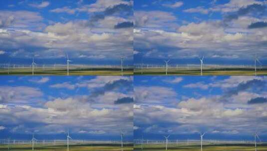 航拍风力发电场高清在线视频素材下载