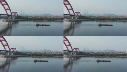 广州番禺新光大桥高清在线视频素材下载