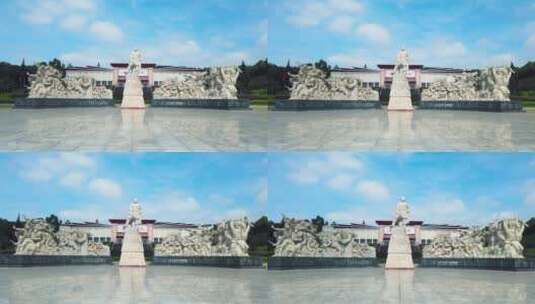 广西革命纪念馆雕塑高清在线视频素材下载