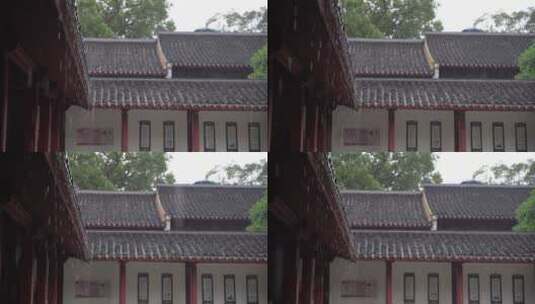 浙江普陀山双泉禅院建筑视频高清在线视频素材下载