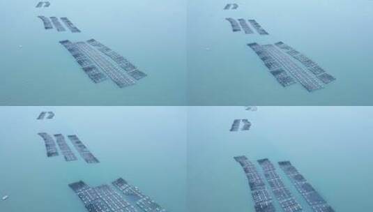 水上浮排航拍1高清在线视频素材下载