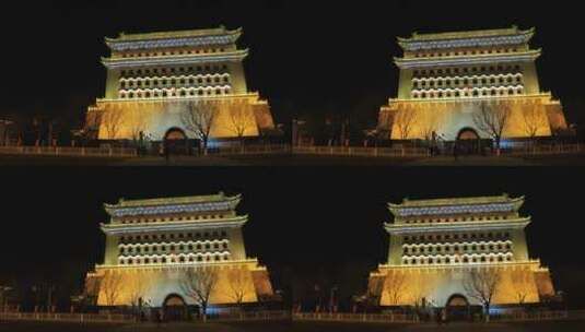 北京正阳门夜晚4K拍摄高清在线视频素材下载