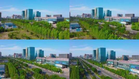 西安中西部陆港金融小镇高清在线视频素材下载