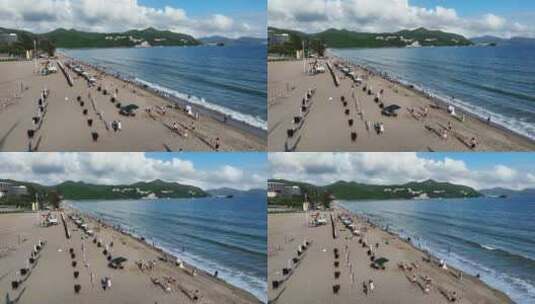 深圳海边沙滩佳兆业金沙湾高清在线视频素材下载