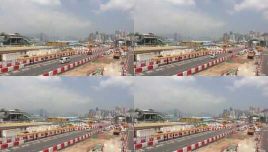 香港中环建筑工地高清在线视频素材下载