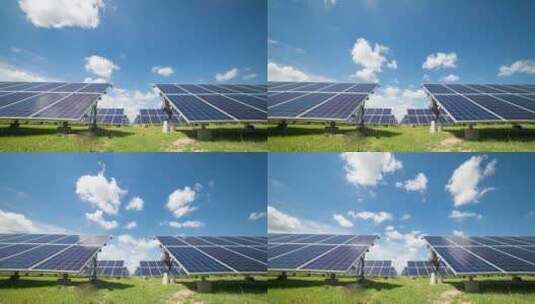 光伏延时 太阳能 新能源电厂 低碳环保高清在线视频素材下载