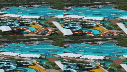 上海玛雅水上乐园4K竖屏航拍高清在线视频素材下载