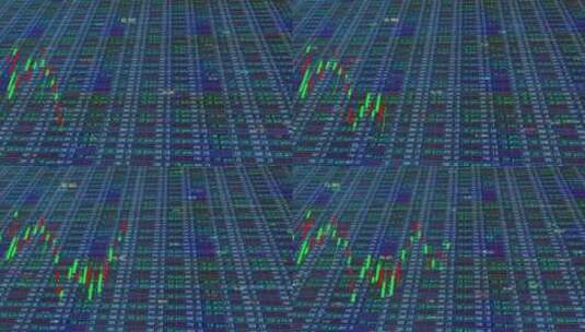 股票市场K线走势比较背景图表高清在线视频素材下载
