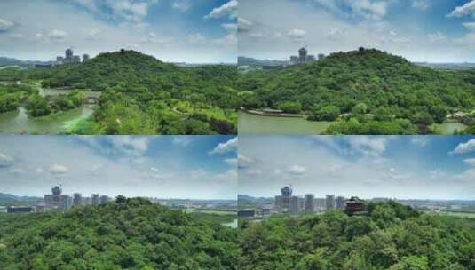 绍兴市梅山景区航拍风光高清在线视频素材下载