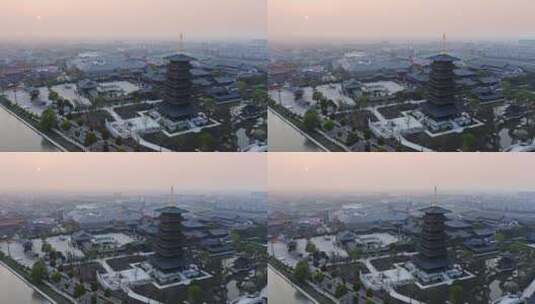 中国传统文化寺庙建筑宝山寺高清在线视频素材下载