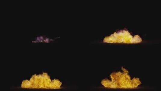 4k爆炸生成的多种火焰效果背景视频素材26高清在线视频素材下载