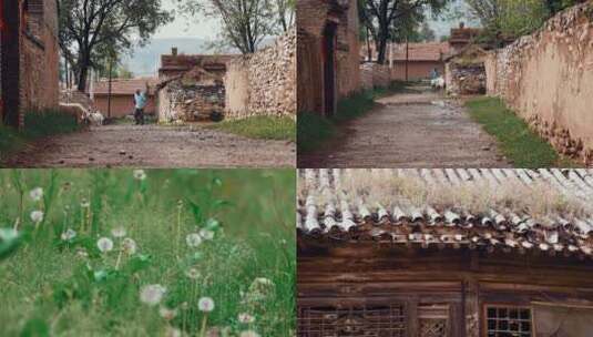 山西朔州利民堡古村人文风景高清在线视频素材下载