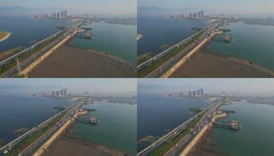航拍厦门新阳大桥景观高清在线视频素材下载