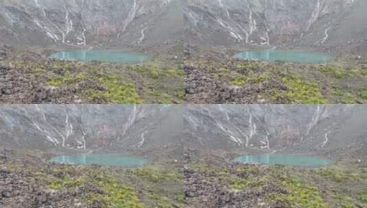 云南冰湖瀑布高清在线视频素材下载