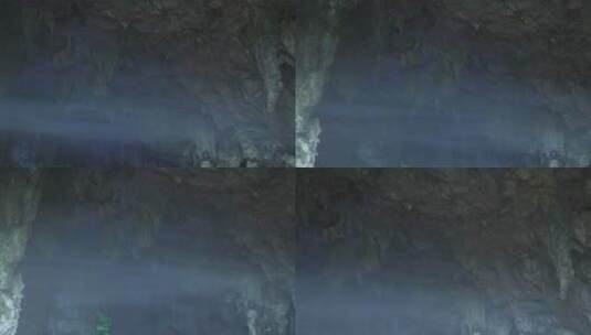 山洞凝结水雾朦胧仙洞高清在线视频素材下载