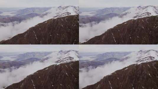 航拍新西兰雪山美景高清在线视频素材下载