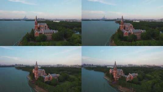 航拍苏州城市建筑景观高清在线视频素材下载