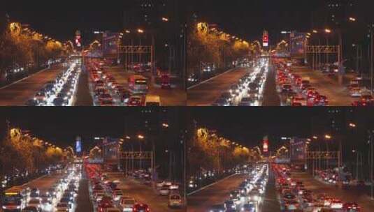 北京城市车流复工复产后城市车流高清在线视频素材下载