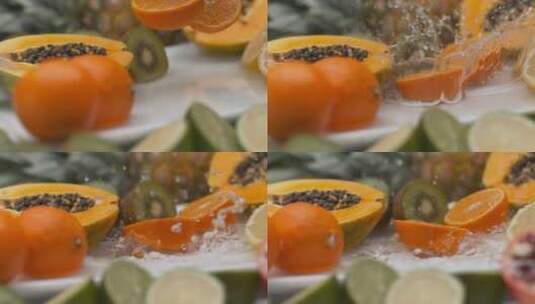 新鲜水果蔬菜特写高清在线视频素材下载