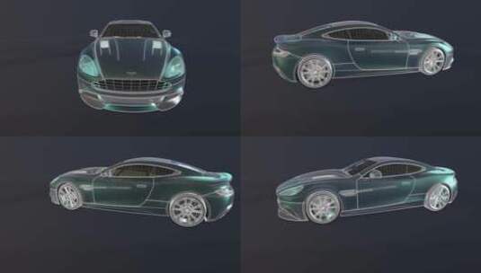 Aston Martin 车模-网格高清在线视频素材下载