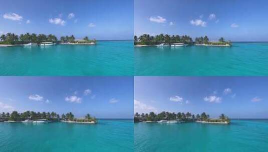 大海上的热带岛屿高清在线视频素材下载