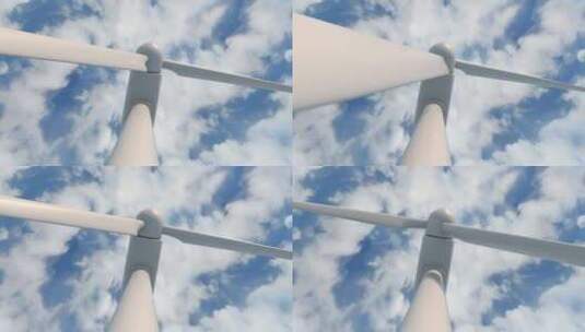 产生清洁可再生能源的风力涡轮机高清在线视频素材下载