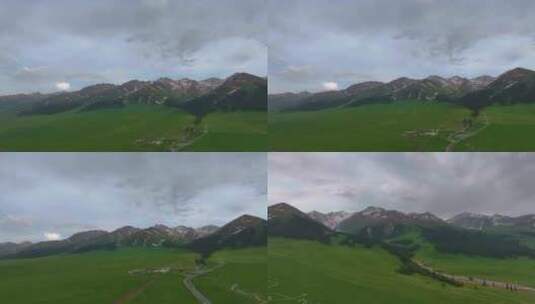4K航拍新疆伊犁那拉提草原自然风光高清在线视频素材下载