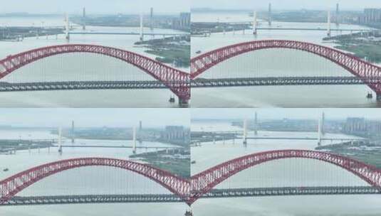 中国广东省广州市南沙区明珠湾大桥高清在线视频素材下载