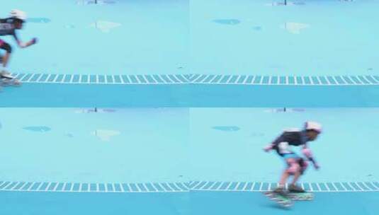 轮滑比赛背景少年片头极限运动舞蹈特写素材高清在线视频素材下载
