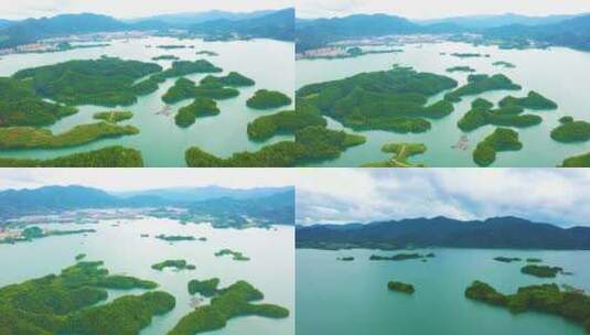 千岛湖自然人文景色景观风景航拍4K原创素材高清在线视频素材下载
