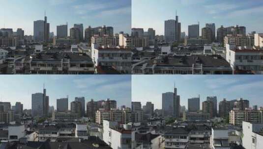 浙江杭州城市建设航拍高清在线视频素材下载