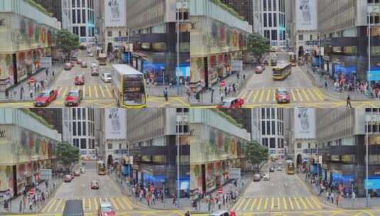 香港繁华路段车来车往日景视频8K高清在线视频素材下载