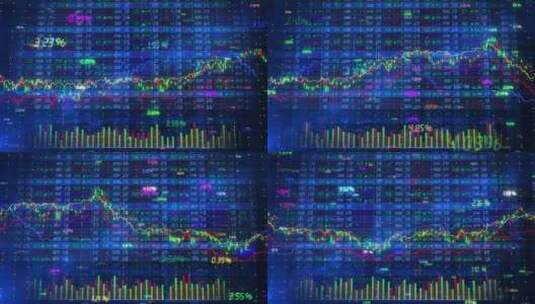 金融市场股票价格数据图表走势背景高清在线视频素材下载