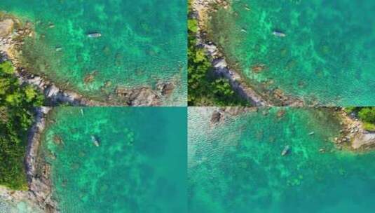 天堂岛和绿松石水域高清在线视频素材下载
