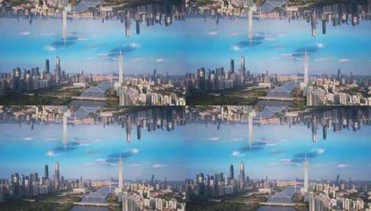 广州城市镜像空镜高清在线视频素材下载