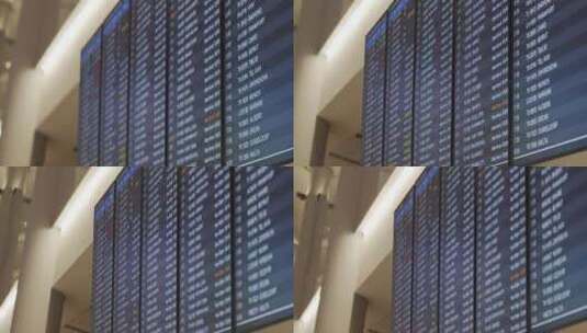 显示机场航班信息的各种屏幕高清在线视频素材下载