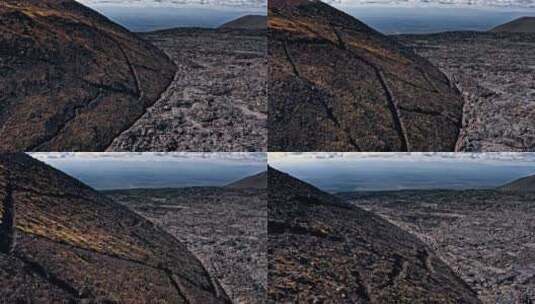 黑色火山土天线高清在线视频素材下载