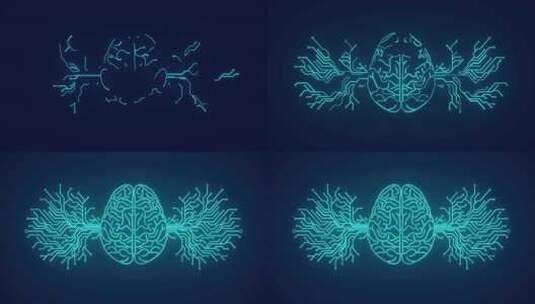 采用人工智能技术的新一代智能大脑高清在线视频素材下载