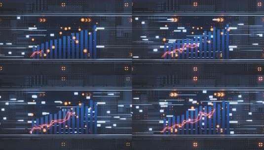 具有商业财务概念的统计图形，3d渲染。高清在线视频素材下载