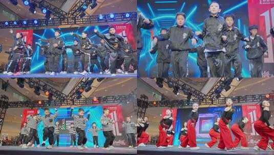 青少年街舞表演舞台舞蹈比赛演出活动合集高清在线视频素材下载