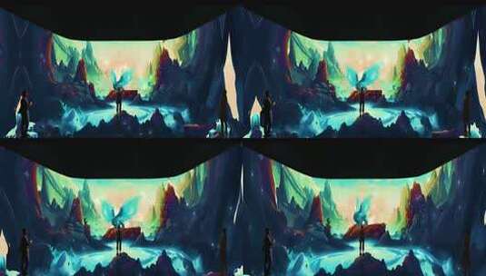山海经-帝江沉浸式空间效果高清在线视频素材下载