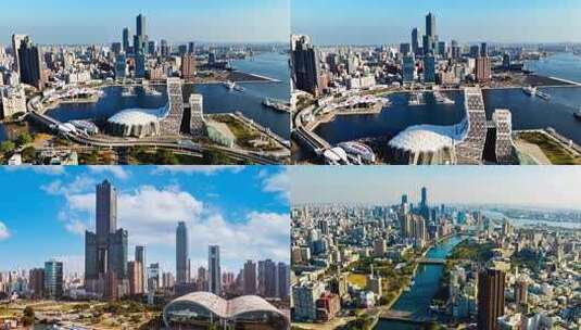 台湾高雄城市航拍高清在线视频素材下载