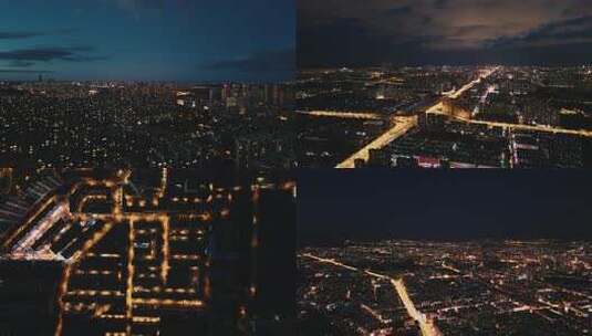 万家灯火过年小区团圆团聚居民楼合集高清在线视频素材下载