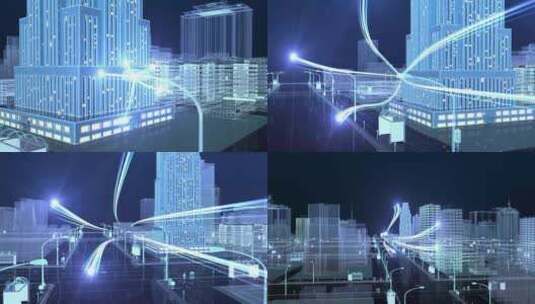 电网智能科技城市光线穿梭片头ae模板高清AE视频素材下载