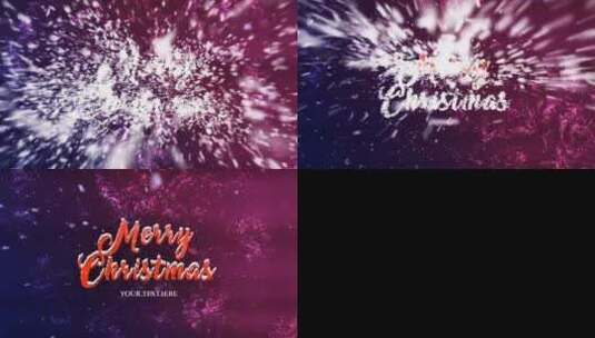 现代简约粒子展示圣诞标志开场AE模版高清AE视频素材下载