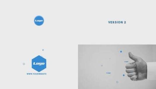 公司简单图形LOGO开场展示AE模板高清AE视频素材下载