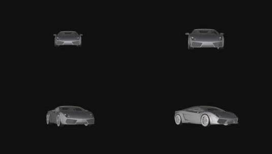 跑车三维立体模型元素展示高清AE视频素材下载