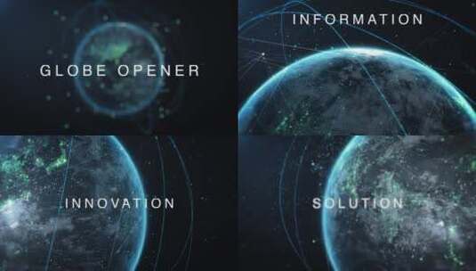 5个星球科技场景全息图网络数据宣传高清AE视频素材下载