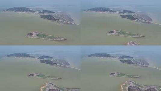 上饶市鄱阳县长山岛鄱阳湖湿地航拍自然风光高清在线视频素材下载