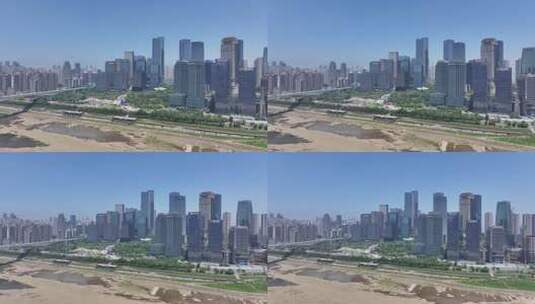 重庆江北嘴中央商务区江北城航拍高清在线视频素材下载